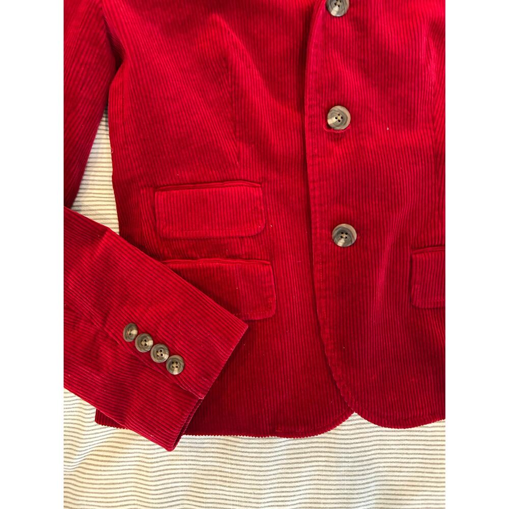 Ralph Lauren red corduroy blazer 100% cotton sz 6/ M - riding/ equestrian jacket - Picture 6 of 10